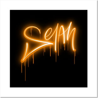 Selah - Orange Neon - Christian Tee Posters and Art